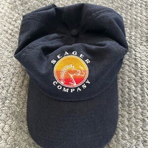 Seager Company Blue Cap with Embroidered Logo